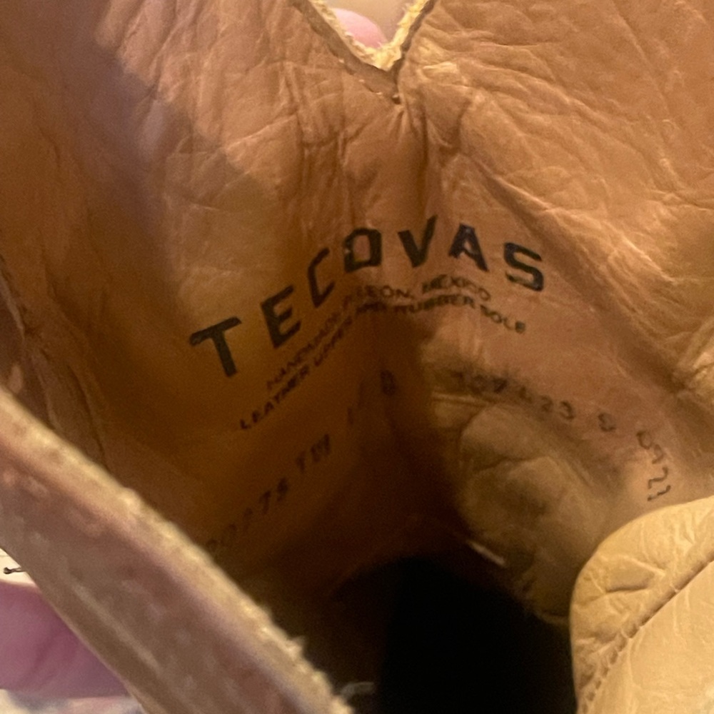 Tecovas Light Brown Leather Boots. Lightly worn